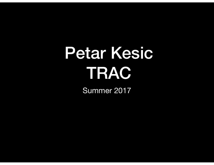 petar kesic trac