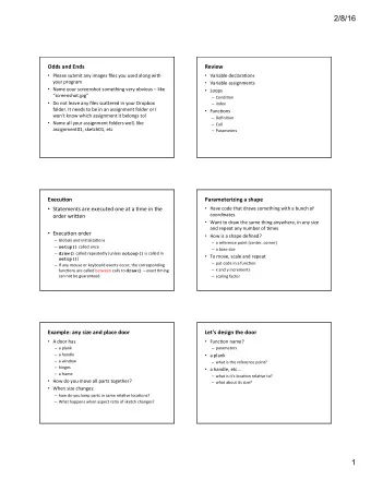 2/8/16  Odds  and  Ends    Review    Please  submit  any  images  files