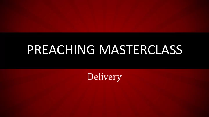 preaching masterclass