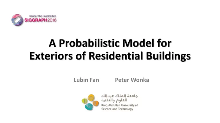 exteriors of residential buildings