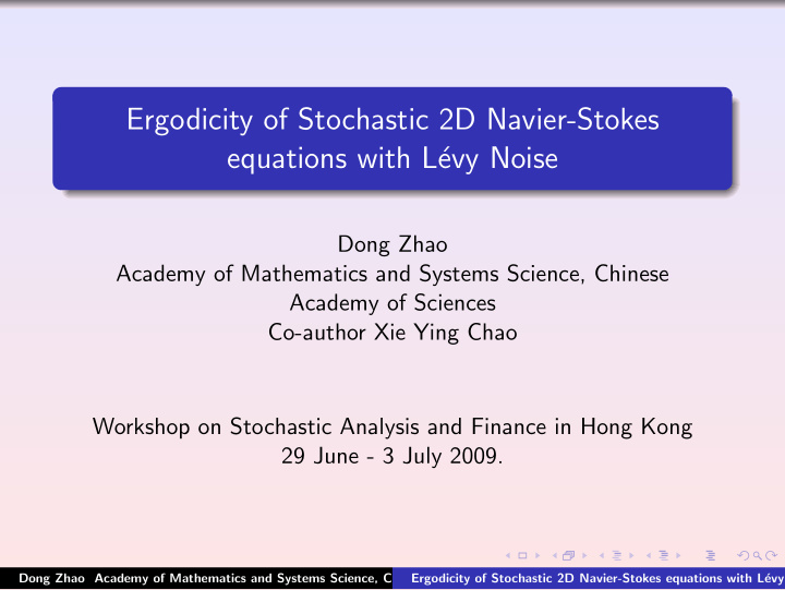 ergodicity of stochastic 2d navier stokes equations with