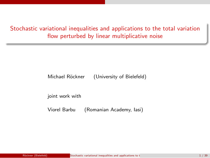 stochastic variational inequalities and applications to