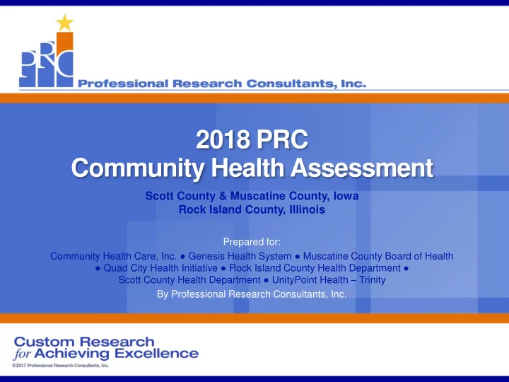 community health assessment