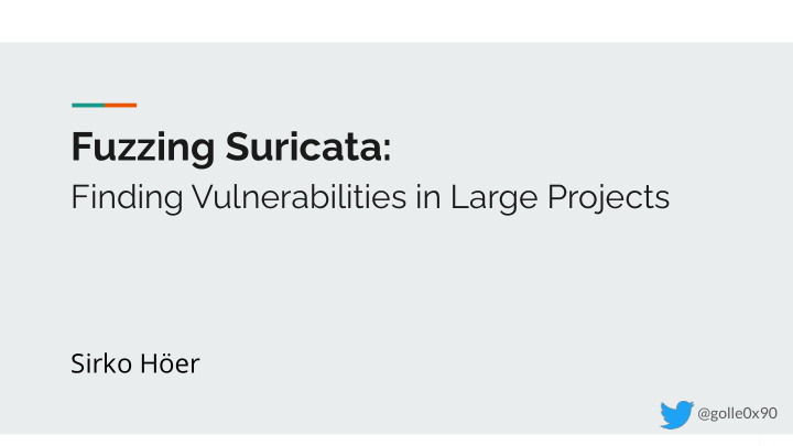 fuzzing suricata finding vulnerabilities in large projects