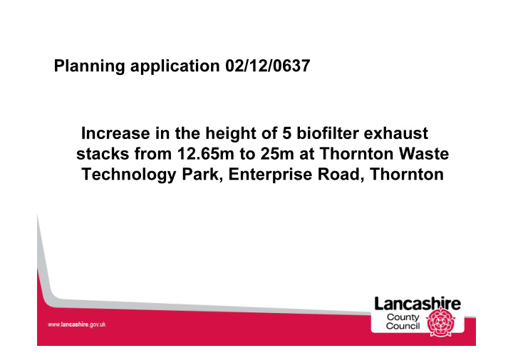 planning application 02 12 0637 increase in the height of