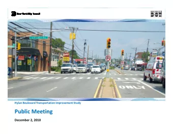 Public Meeting  December 2, 2010  Agenda  Community Advisory Committee  Corridor Issues and