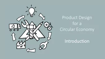 Product Design  for a  Circular Economy  In  Introduction  Challenges  1. Availability of Resources