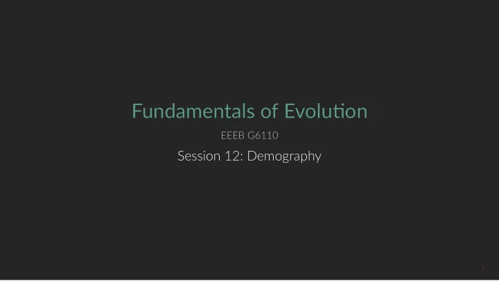 fundamentals of evolu on fundamentals of evolu on