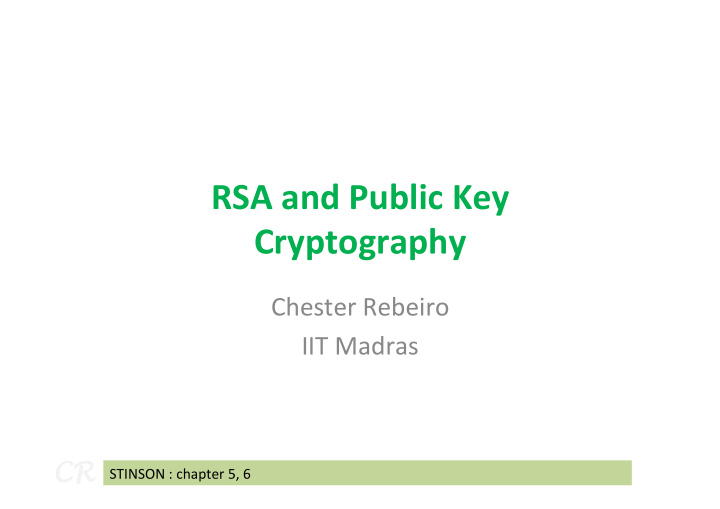 rsa and public key cryptography