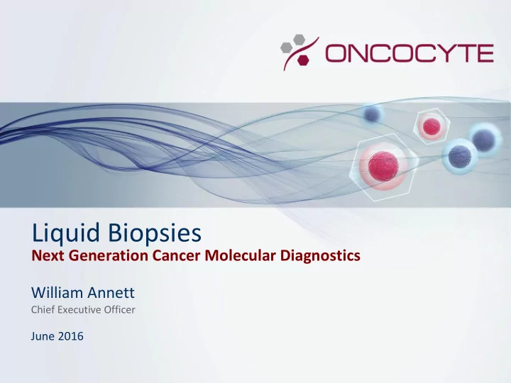 liquid biopsies