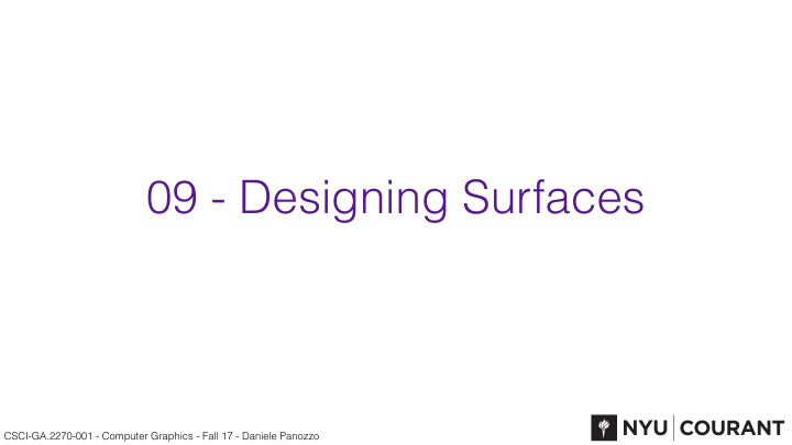 09 designing surfaces