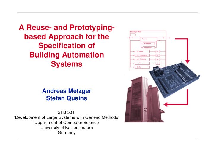 a reuse and prototyping based approach for the