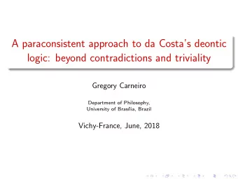 A paraconsistent approach to da Costas deontic  logic: beyond contradictions and triviality