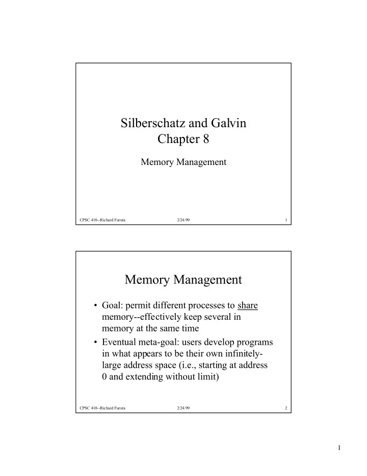 silberschatz and galvin chapter 8