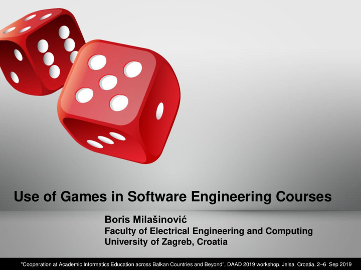 use of games in software engineering courses