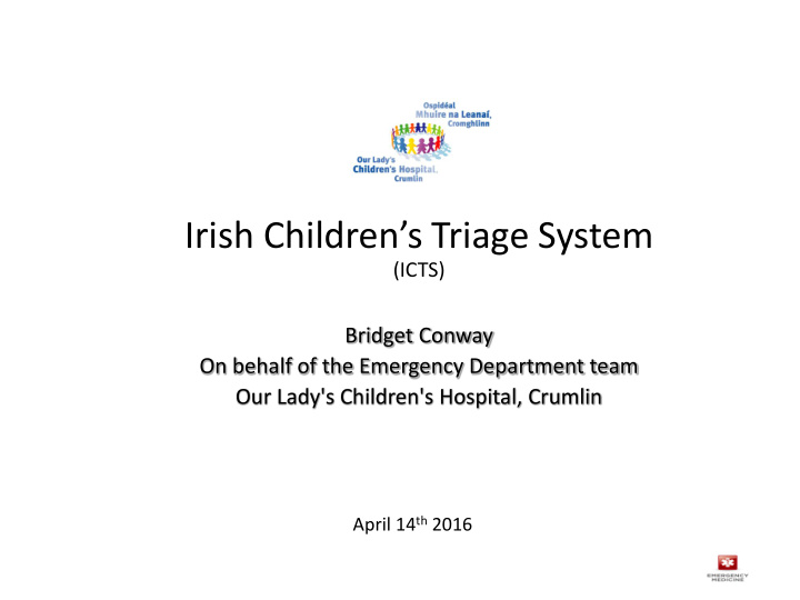 irish children s triage system