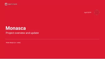 Monasca  Project overview and update  Witek Bedyk (irc: witek)  What does Monasca do?