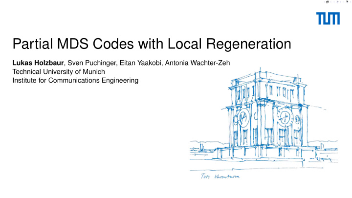 partial mds codes with local regeneration