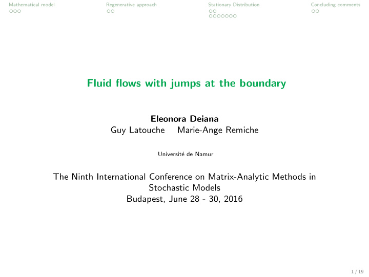 fluid flows with jumps at the boundary