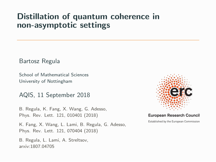 distillation of quantum coherence in non asymptotic