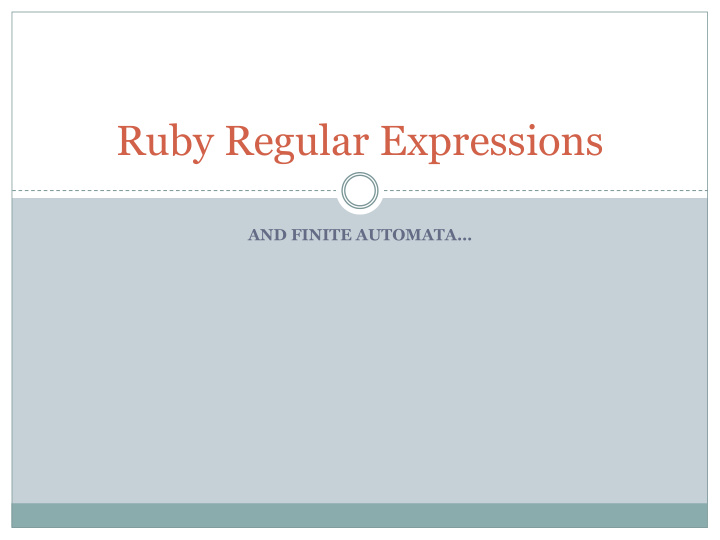 ruby regular expressions