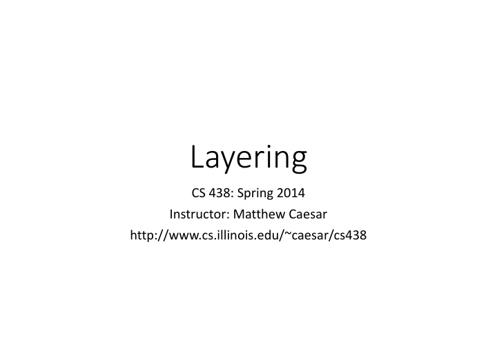 layering