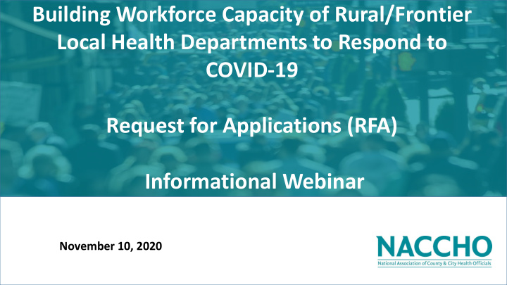 covid 19 request for applications rfa informational