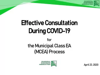 Ef  Effe  fective  ctive Co  Cons  nsultation  ultation  Dur  uring  ing CO  COVID  ID-19  19  for