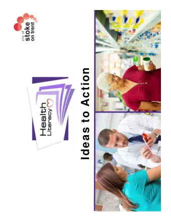 Ideas to Action  Agenda  5:30  Arrive, eat and meet    6:00  Welcome and how the evening