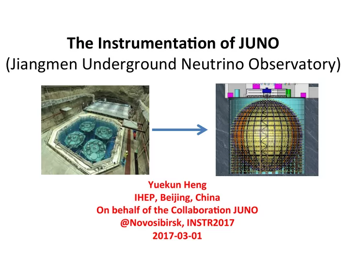 yuekun heng ihep beijing china on behalf of the collabora