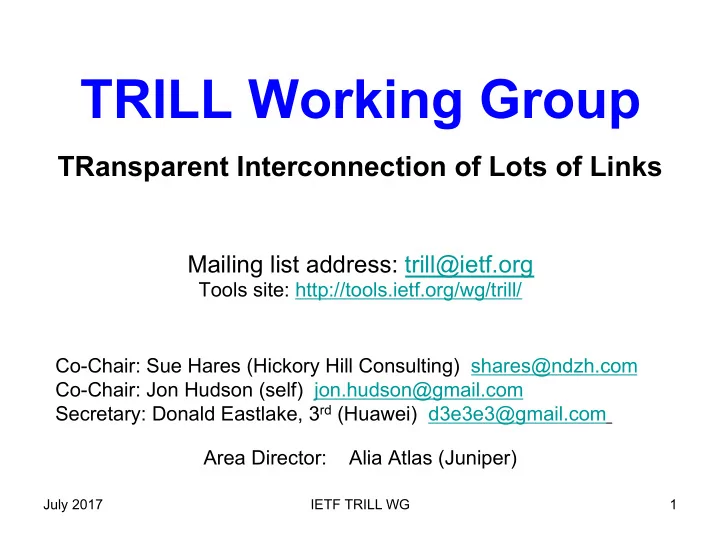 trill working group