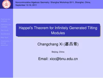 Changchang Xi (             )  derived  categories  Beijing, China