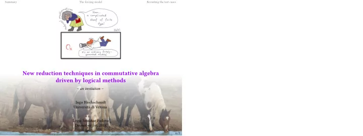 new reduction techniques in commutative algebra driven by