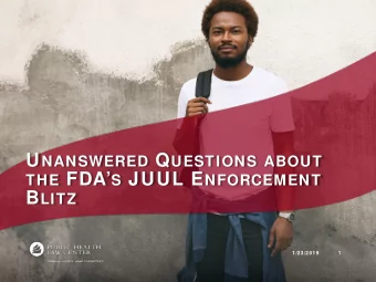 THE PUBLIC HEALTH LAW CENTER  1/23/2019  2  LEGAL TECHNICAL ASSISTANCE  Legal Research  Policy