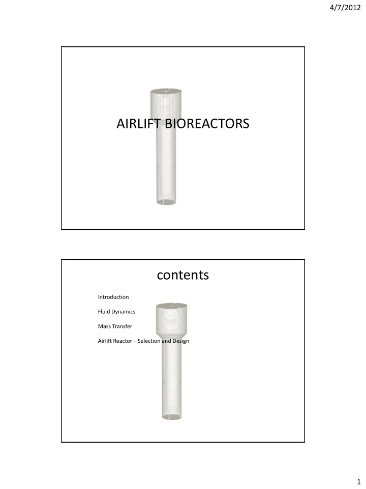 airlift bioreactors contents
