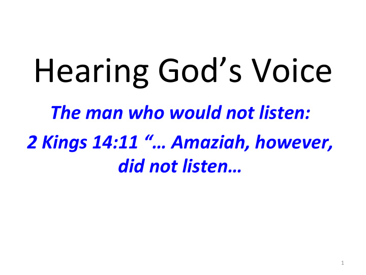 hearing god s voice