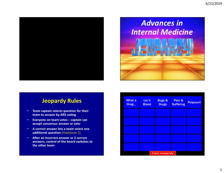 advances in internal medicine