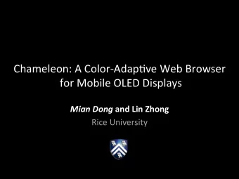 Chameleon:  A  Color-Adap0ve  Web  Browser    for  Mobile  OLED