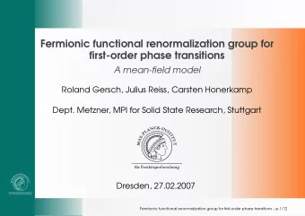 Fermionic functional renormalization group for  first-order phase transitions  A mean-field model