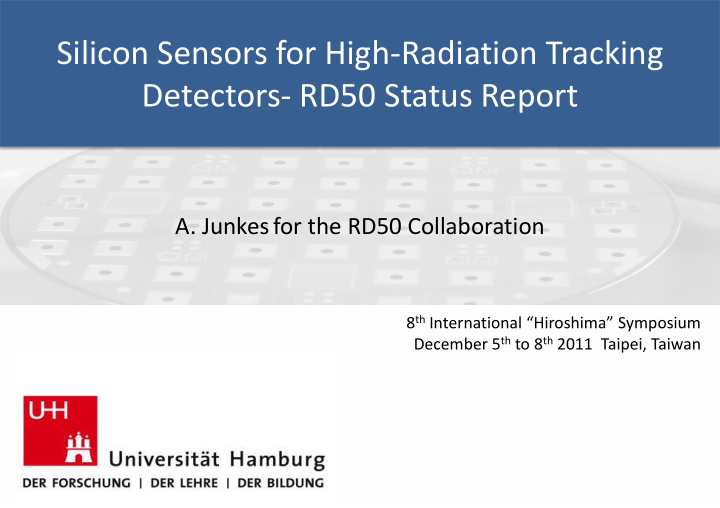 silicon sensors for high radiation tracking detectors