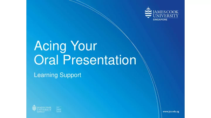 acing your oral presentation
