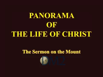 X. The Sermon on the Mount  Matthew 5  7, Luke 6:17  42  A. Introduction 1. The Sermon on
