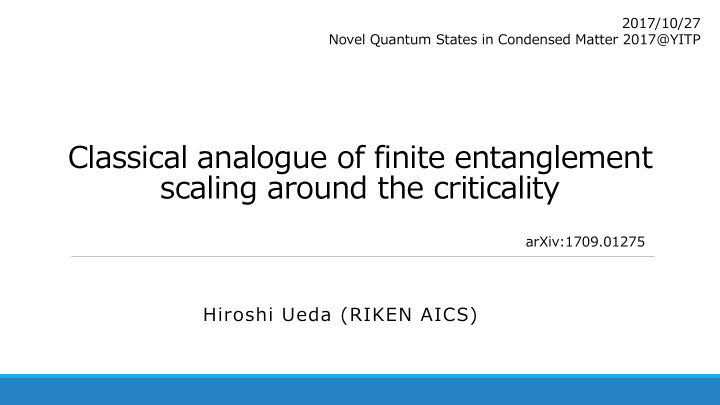 scaling around the criticality