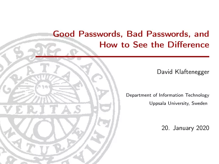 good passwords bad passwords and how to see the difference