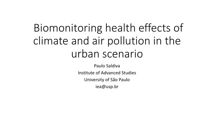 biomonitoring health effects of