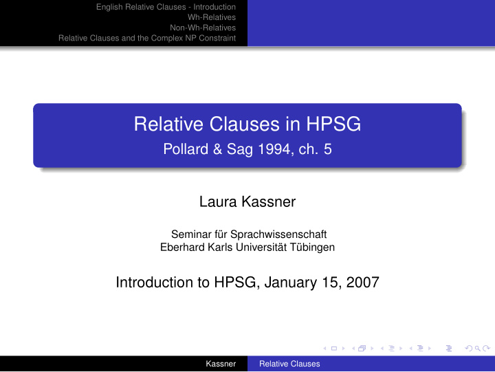 relative clauses in hpsg