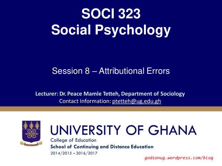 soci 323 social psychology