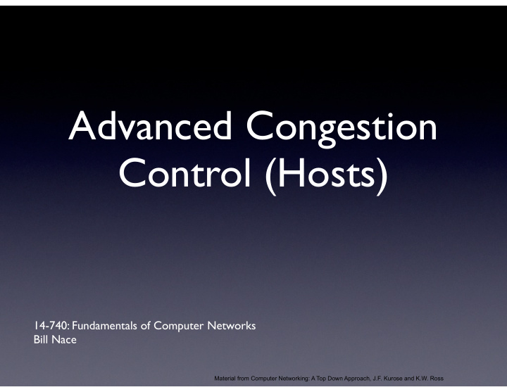 advanced congestion control hosts