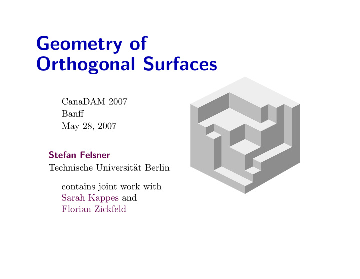 geometry of orthogonal surfaces