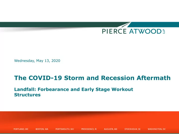 the covid 19 storm and recession aftermath